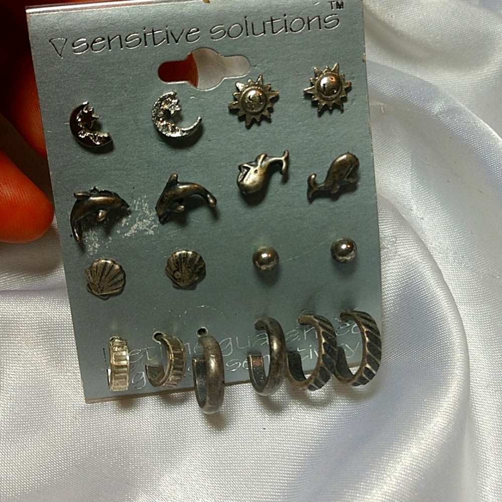 Sensitive Solution Earrings 9 Pairs